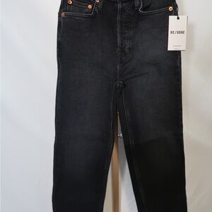 Re/Done Women's Black Boyfriend Jeans